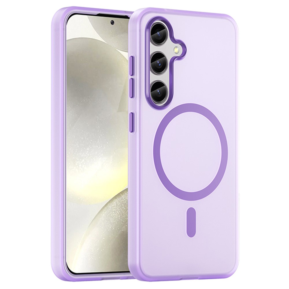 Kryt na Samsung Galaxy S25 gumový Magnetic (podpora MagSafe) fialový