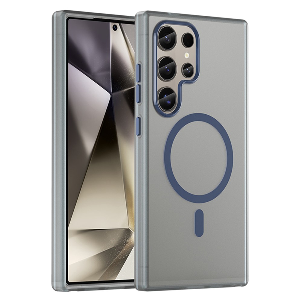 Kryt na Samsung Galaxy S23 Ultra gumový Magnetic (podpora MagSafe) tmavě modrý