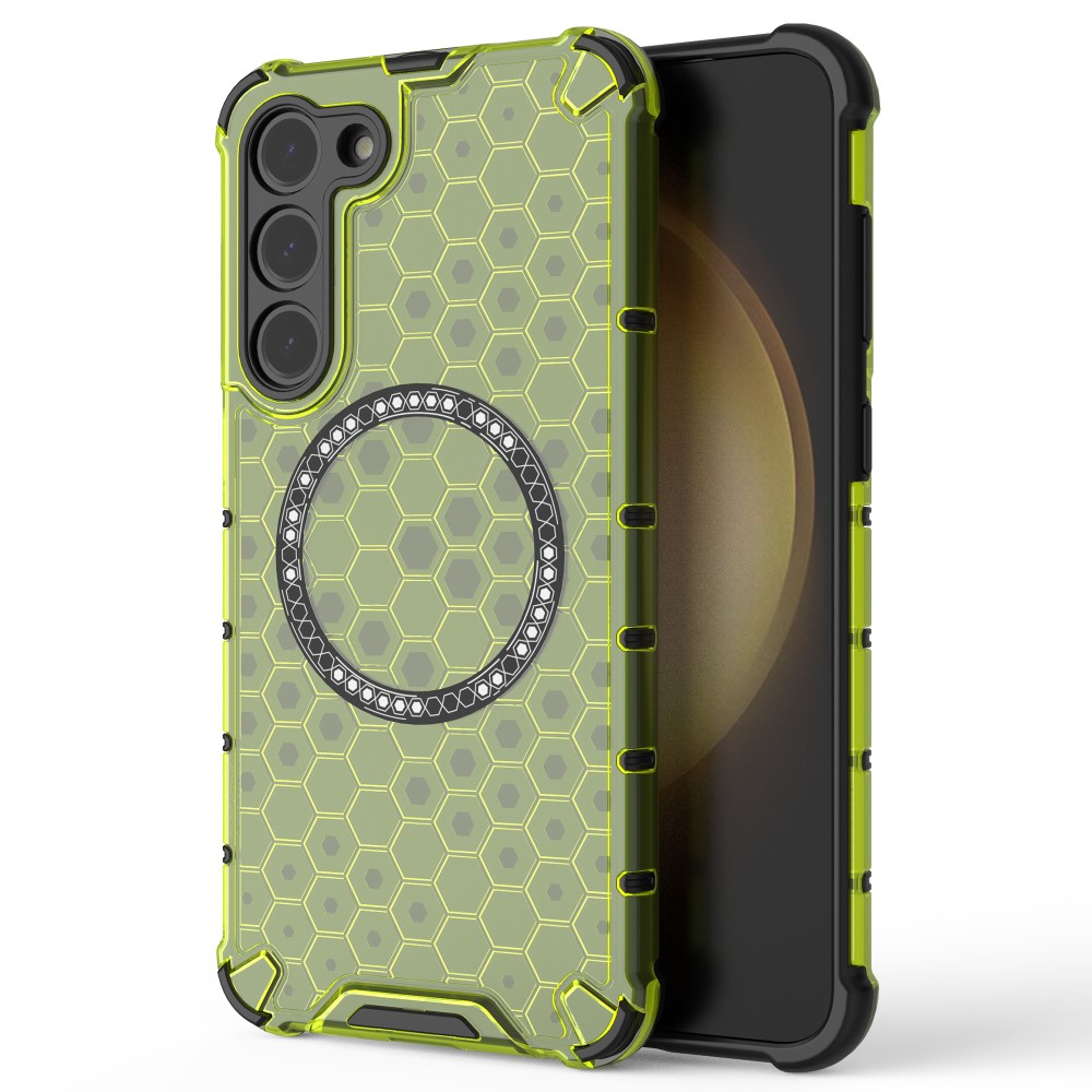 Kryt na Samsung Galaxy S23 odolný Honeycomb s podporou Magsafe zelený