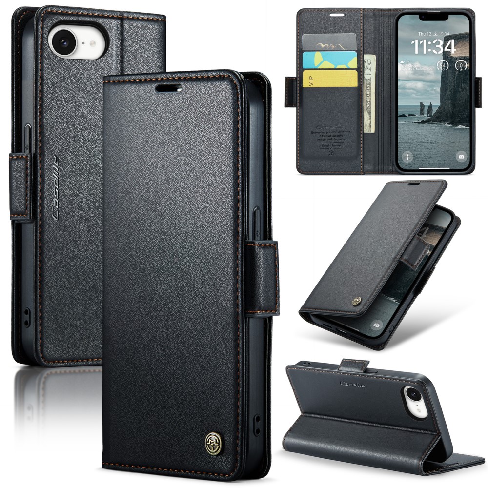 Pouzdro na iPhone 16E CASEME Smooth černé