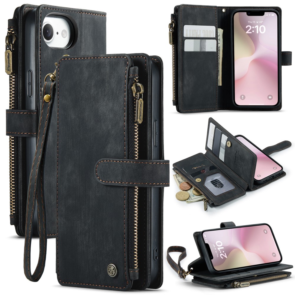 Pouzdro pro iPhone 16E CASEME Luxury Double Layer černé