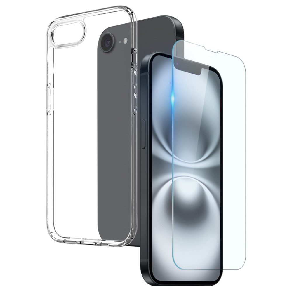 Set tvrzeného skla a gumového krytu NORTHJO pro iPhone 16E