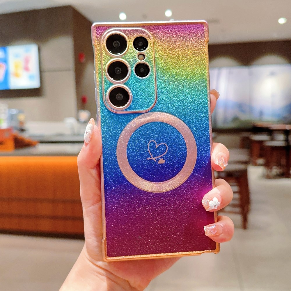 Kryt na Samsung Galaxy S25 Ultra Srdíčko s podporou MagSafe duhové