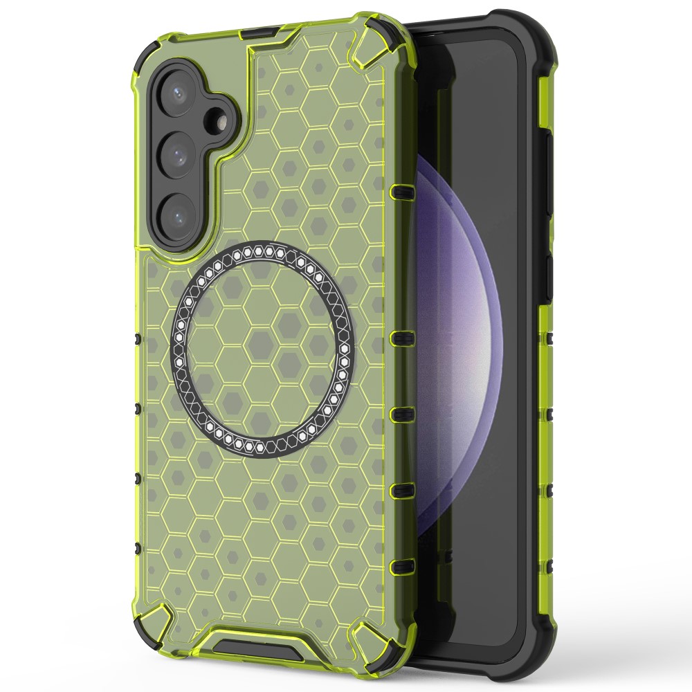 Kryt na Samsung Galaxy S23 FE odolný Honeycomb s podporou Magsafe zelený