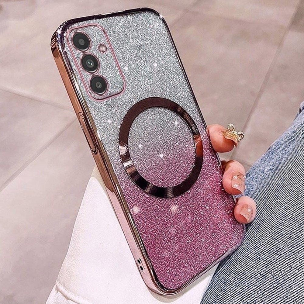 Kryt na Samsung Galaxy S23 FE Glitter Magsafe růžový