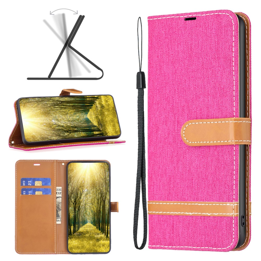 Pouzdro na Samsung Galaxy S23 FE Jeans růžové