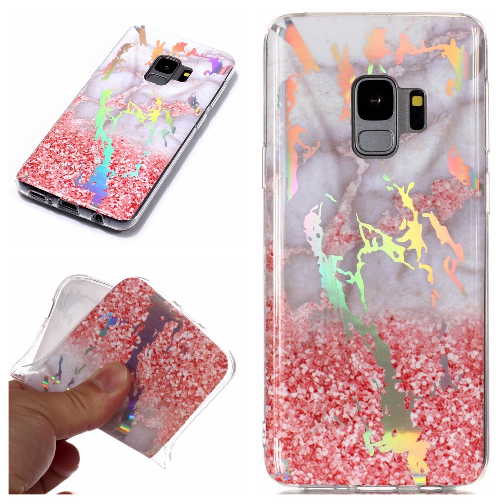 Kryt na Samsung Galaxy S9 Mramor stříbrný