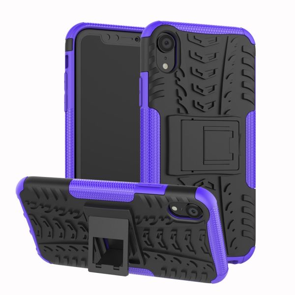Kryt na iPhone Xr odolný Tire fialový