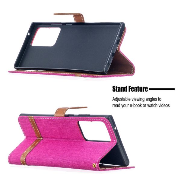 Pouzdro na Samsung Galaxy Note 20 Ultra Jeans růžové