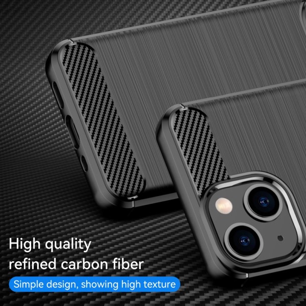 Kryt na iPhone 13 gumový Carbon černý