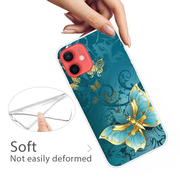 Kryt na iPhone 13 Motýl zlatý