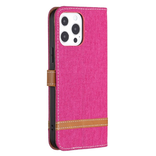 Pouzdro pro iPhone 13 Pro Jeans růžové
