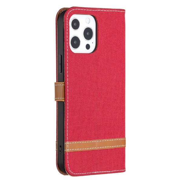 Pouzdro pro iPhone 13 Pro Jeans červené