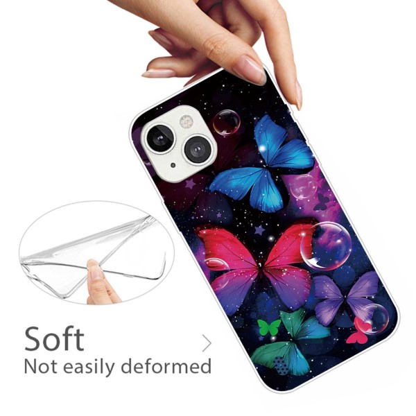 Kryt na iPhone 14 Motýly barevné