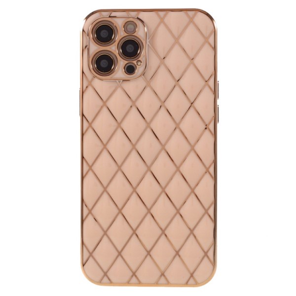 Kryt na iPhone 14 Luxury rhombus růžový