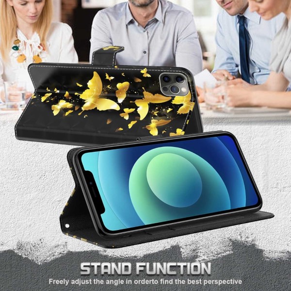 Pouzdro pro iPhone 14 Pro Motýl černé.
