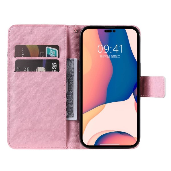 Pouzdro pro iPhone 14 Pro Kotě růžové