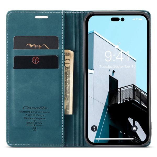 Pouzdro CASEME pro iPhone 14 Pro modré