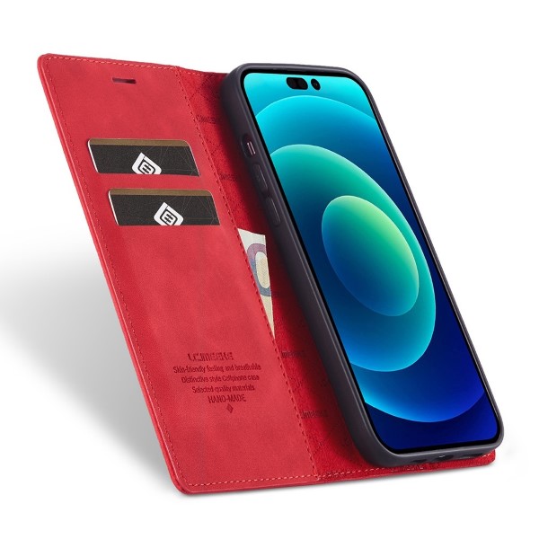 Pouzdro LC.IMEEKE pro iPhone 14 Pro červené