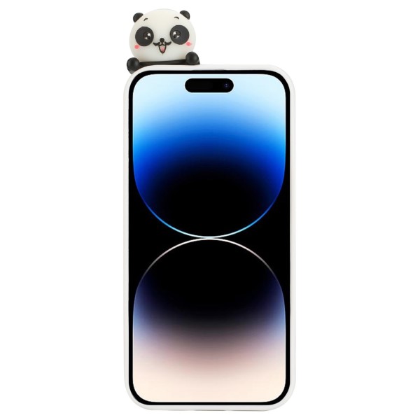 Kryt iPhone 14 Pro 3D panda bílý