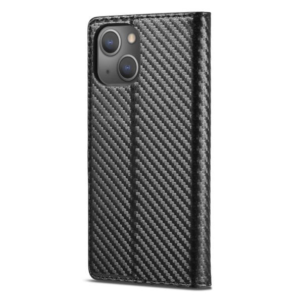 Pouzdro LC.IMEEKE pro iPhone 13 Carbon černé / červené