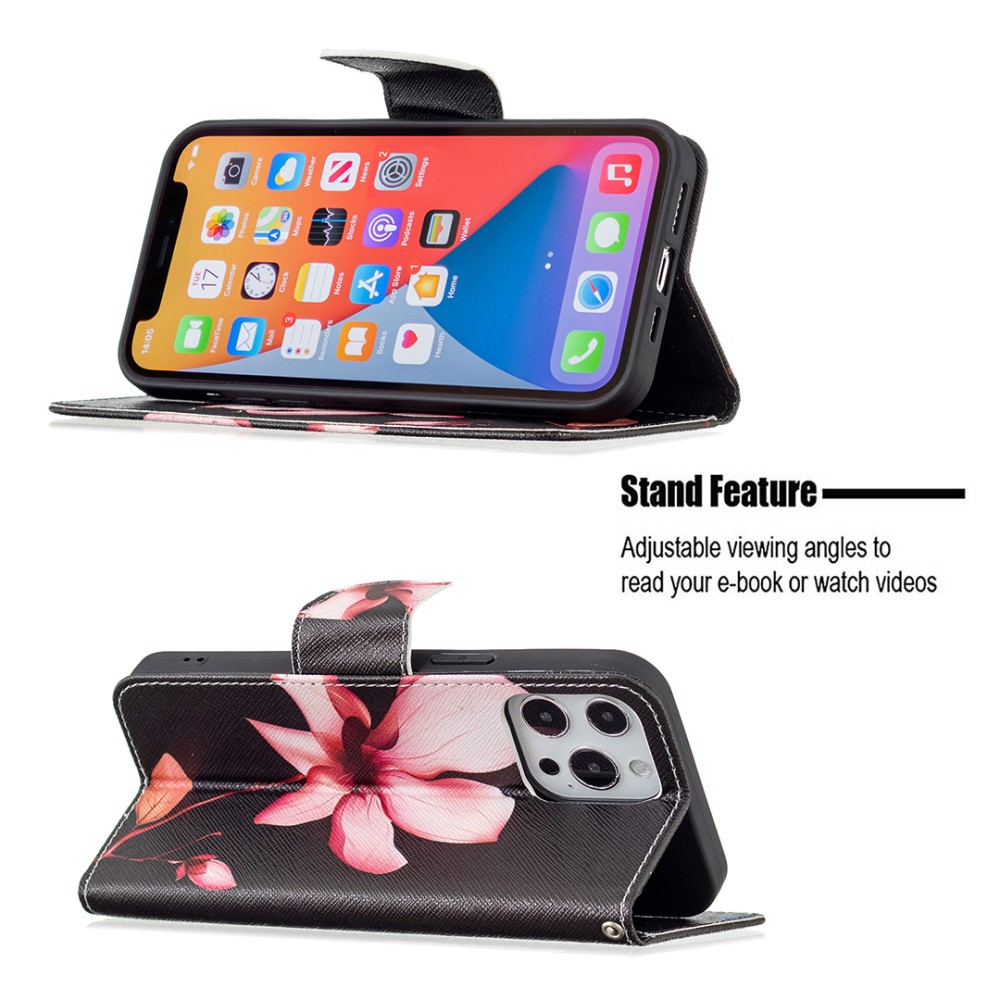 Pouzdro pro iPhone 13 Pro Kytka černé