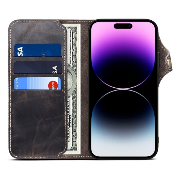 Pouzdro na iPhone 14 Pro Max Kožené černé