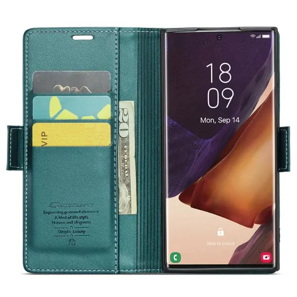 Pouzdro na Samsung Galaxy Note 20 Ultra CASEME smooth zelené