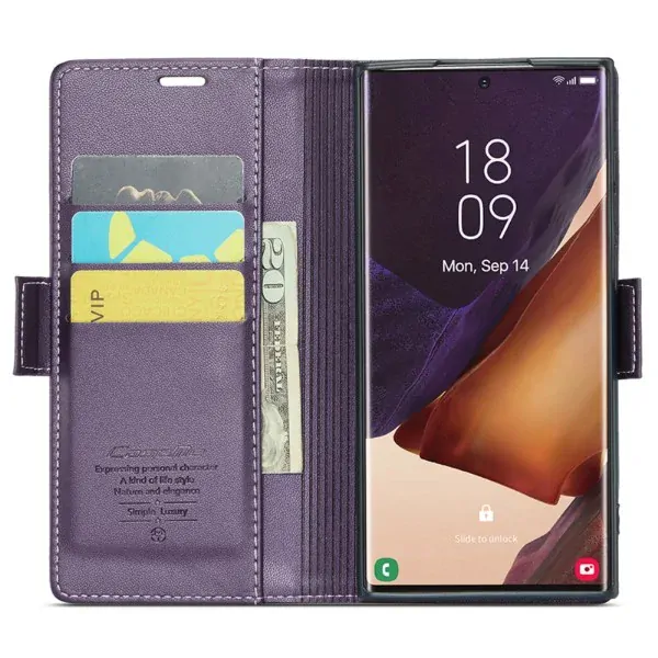 Pouzdro na Samsung Galaxy Note 20 Ultra CASEME smooth fialové