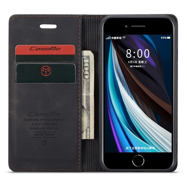 Pouzdro CASEME pro iPhone 7 / 8 / SE ( 2020 / 2022 ) černé