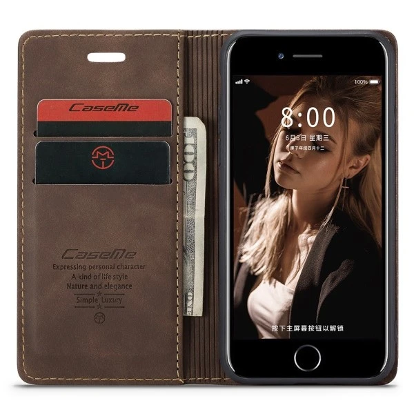 Pouzdro CASEME pro iPhone 7 / 8 / SE ( 2020 / 2022 ) hnědé
