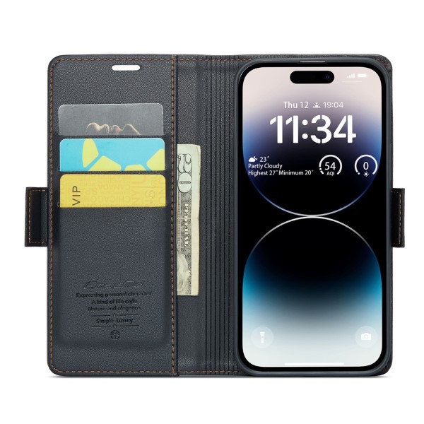 Pouzdro na iPhone 14 Pro Max CASEME Smooth černé