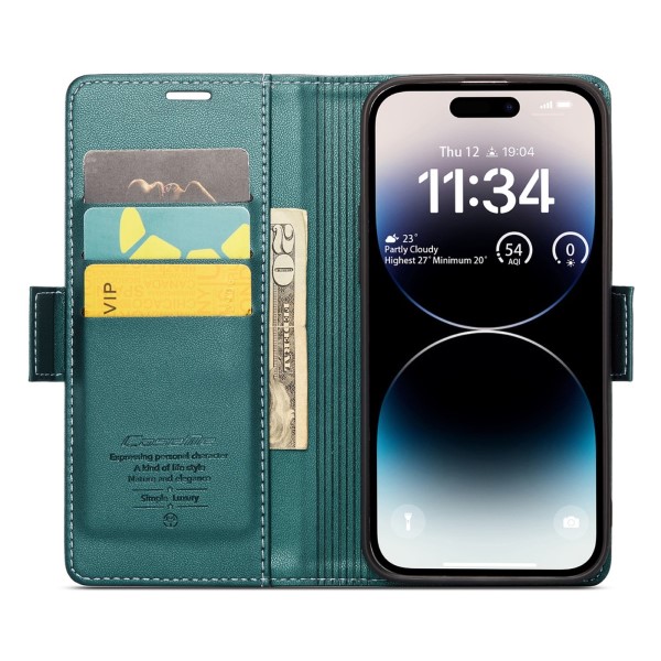 Pouzdro na iPhone 14 Pro Max CASEME Smooth zelené