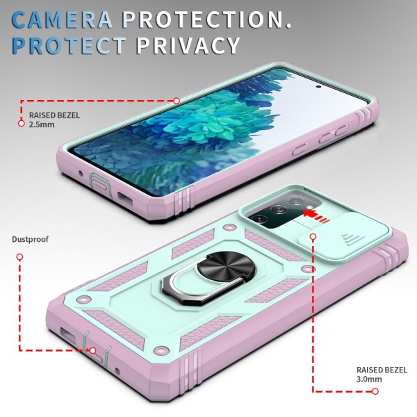 Kryt na Samsung Galaxy S20 FE odolný s krytkou na fotoaparát světle růžový