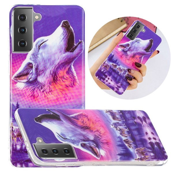 Kryt na Samsung Galaxy S21 svítící Vlci