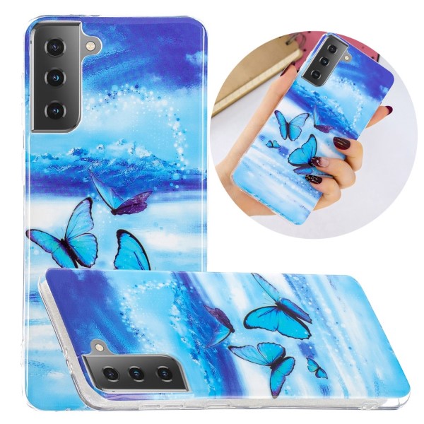 Kryt na Samsung Galaxy S21 svítící Motýl