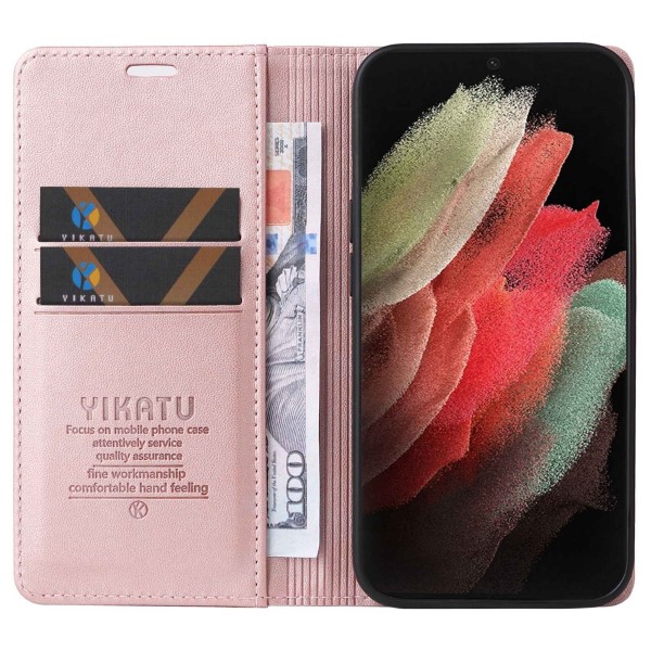 Pouzdro na Samsung Galaxy S21 Ultra Yikatu růžové