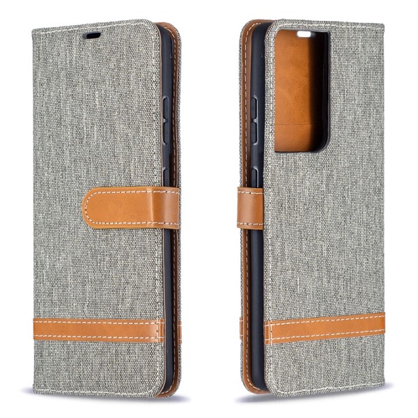 Pouzdro na Samsung Galaxy S21 Ultra Jeans šedé