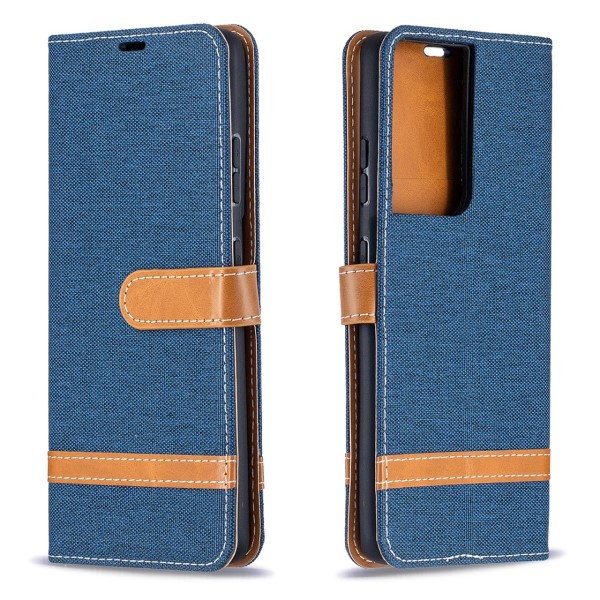 Pouzdro na Samsung Galaxy S21 Ultra Jeans modré