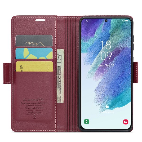 Pouzdro na Samsung Galaxy S21 FE CASEME smooth červené