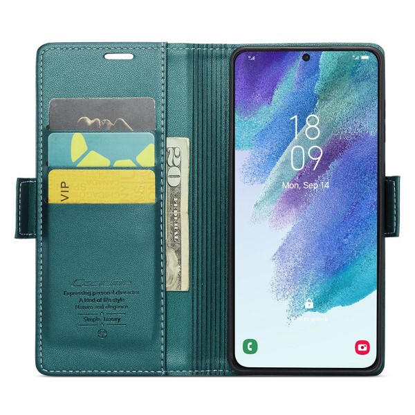 Pouzdro na Samsung Galaxy S21 FE CASEME smooth zelené