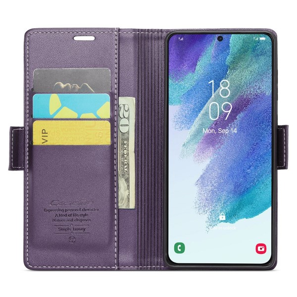 Pouzdro na Samsung Galaxy S21 FE CASEME smooth fialové