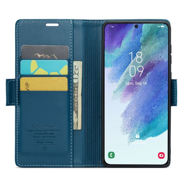 Pouzdro na Samsung Galaxy S21 FE CASEME smooth modré