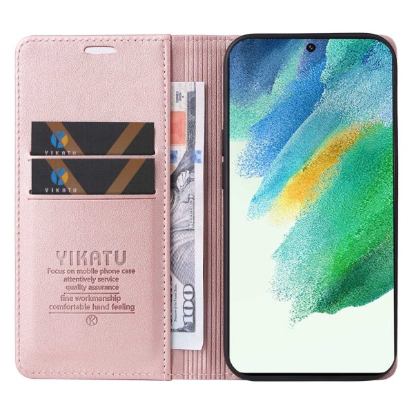 Pouzdro na Samsung Galaxy S21 FE Yikatu růžové