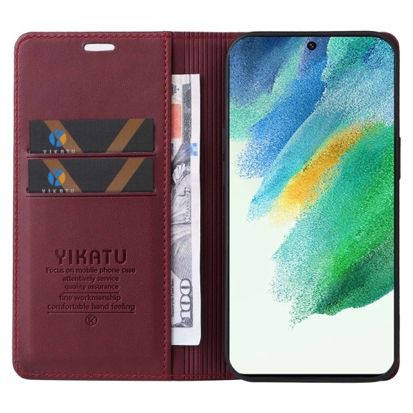 Pouzdro na Samsung Galaxy S21 FE Yikatu červené