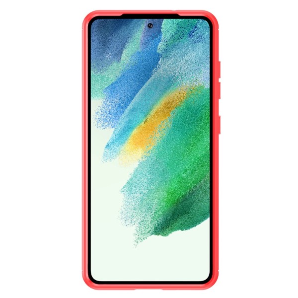 Kryt na Samsung Galaxy S21 FE Carbon červený 