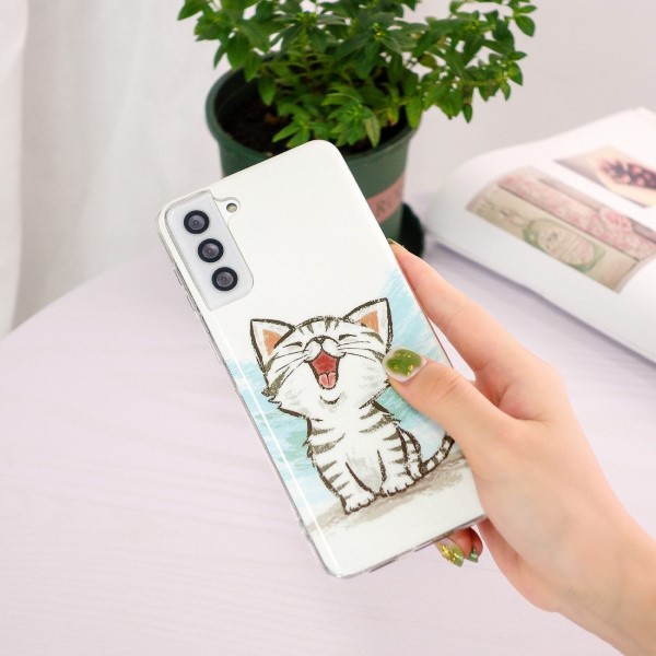 Kryt na Samsung Galaxy S21 FE svítící Kotě
