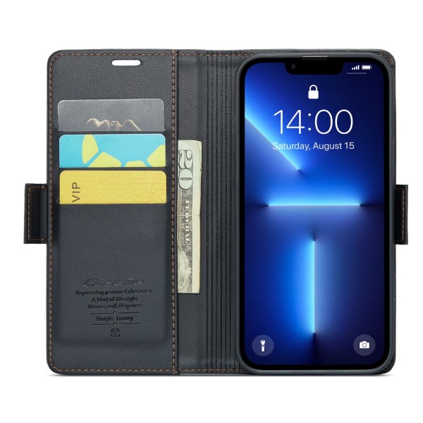 Pouzdro na iPhone 13 Pro Max CASEME smooth černé