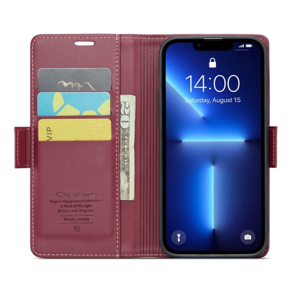 Pouzdro na iPhone 13 Pro Max CASEME smooth červené
