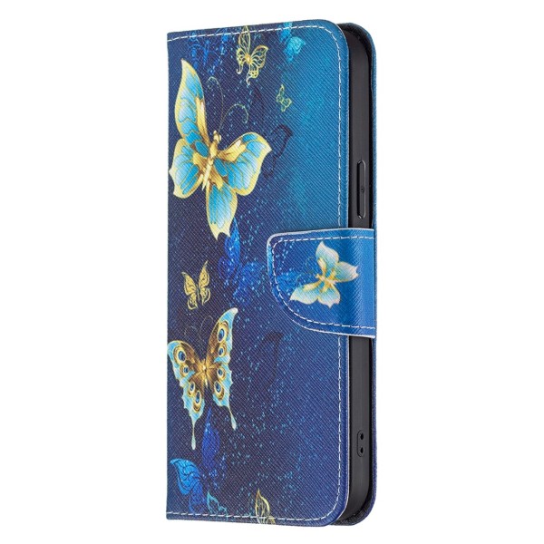 Pouzdro pro iPhone 13 Pro Max Motýl modré
